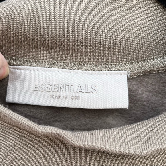 NWT Essentials Fear of God relaxed for crewneck sweatshirt, wood/brown size XXL - Picture 8 of 15